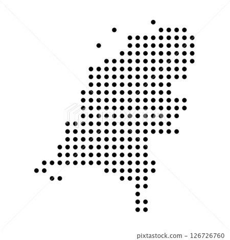 Netherlands country dotted map. Black spot pixel illustration isolated on white background. Vector circle mosaic. Netherlands country dotted map. Black spot pixel illustration isolated on white background. Vector circle mosaic. 126726760