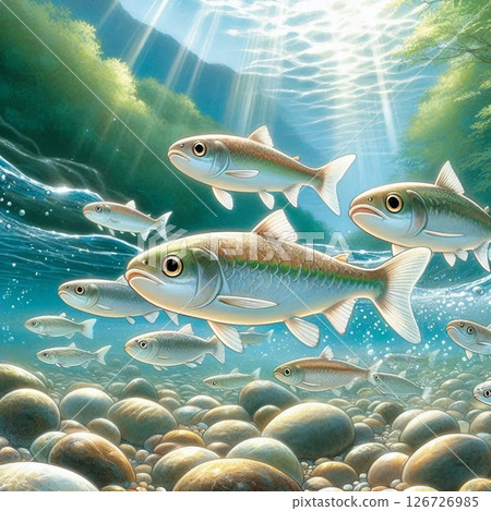 香魚成群逆流而上 香魚成群逆流而上 126726985