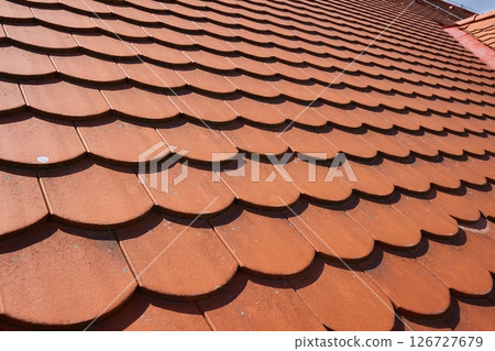 Roof tiles texture 126727679