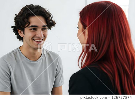 Smiling Man and Woman, Happy Couple Smiling Man and Woman, Happy Couple 126727874