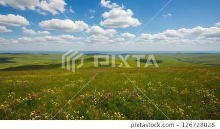 Summer Wildflower Meadow Landscape 126728028