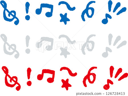 Fun hand drawn symbols set 126728413