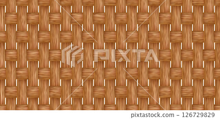 Brown rattan basket seamless bg 126729829