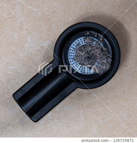 luxury marble ashtray cigar tray isolated placed on the table luxury marble ashtray cigar tray isolated placed on the table 126729871