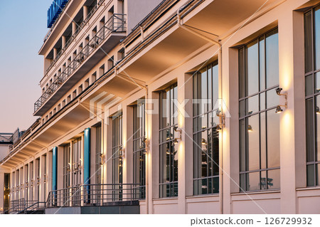 Nizhny Novgorod River Station at Evening Glow Nizhny Novgorod River Station at Evening Glow 126729932