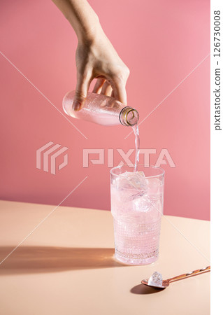 Summer refreshment pink drink 126730008