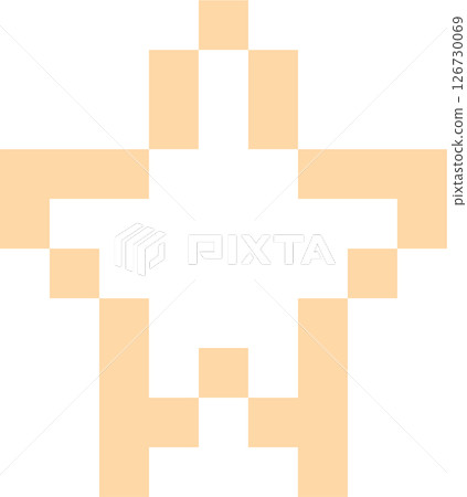 Pixel art emoji emoticon star, flat png transparent element design 126730069