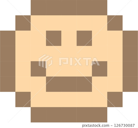 Pixel art emoji emoticon smile face, flat png transparent element design Pixel art emoji emoticon smile face, flat png transparent element design 126730087