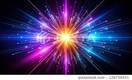 Colorful Light Burst Explosion Abstract Background 126730431