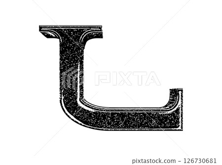 Vector rough font. Black accident letter. 126730681