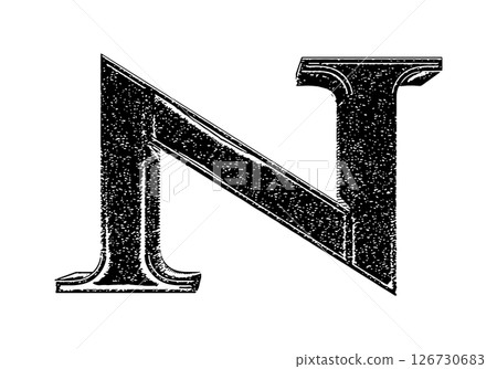 Vector rough font. Black accident letter. 126730683