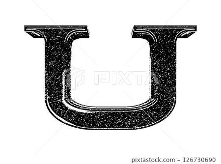 Vector rough font. Black accident letter. Vector rough font. Black accident letter. 126730690