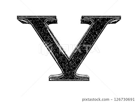 Vector rough font. Black accident letter. Vector rough font. Black accident letter. 126730691