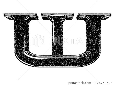 Vector rough font. Black accident letter. 126730692