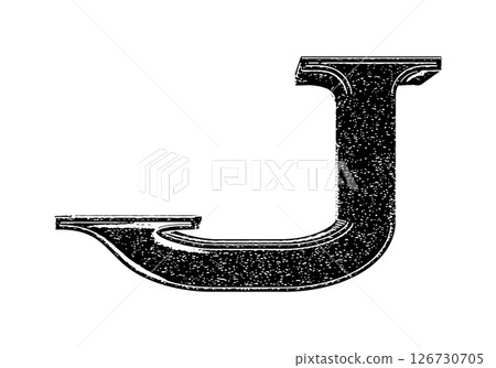 Vector rough font. Black accident letter. Vector rough font. Black accident letter. 126730705
