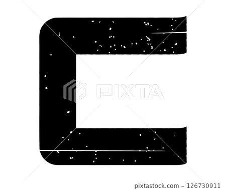 Grungy vector font. Art lettering. 126730911