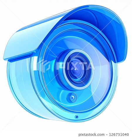 Blue Security Dome Camera with Transparent Lens 126731040