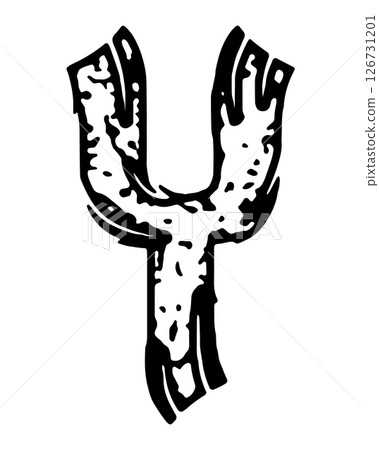 Grungy vector font. Art lettering. Grungy vector font. Art lettering. 126731201