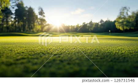 Sunlight on a golf course 126731546