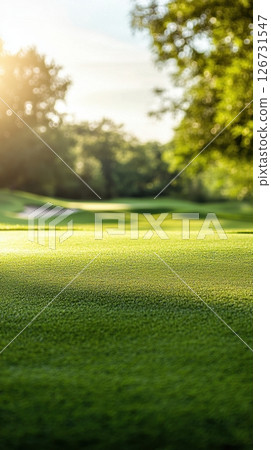 Golf course in afternoon sunlight Golf course in afternoon sunlight 126731547