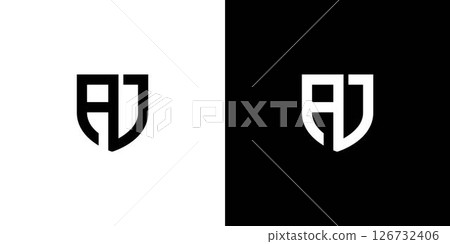 Modern and strong security AJ logo design Modern and strong security AJ logo design 126732406