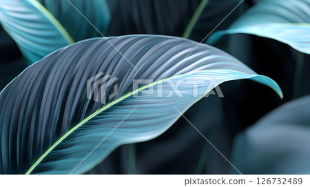 plant leaf close-up trend color 2026 transformative teal. plant leaf close-up trend color 2026 transformative teal. 126732489
