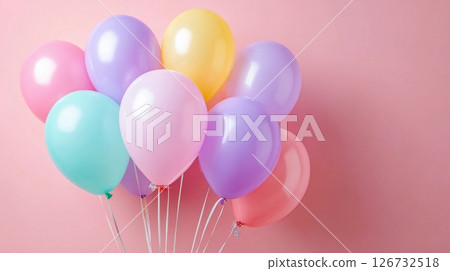 balloons banner pastel colors for birthday card balloons banner pastel colors for birthday card 126732518