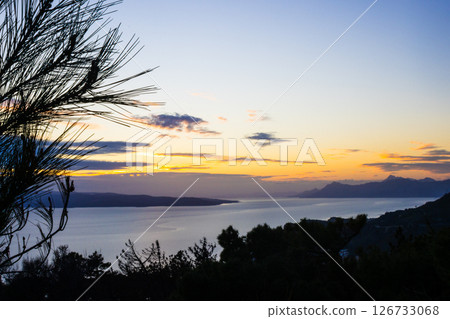 Stunning and relaxing sunset on the Adriatic Sea, Croatia 126733068