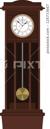 Simple wall clock illustration 126733667