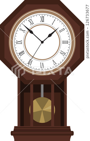 Simple wall clock illustration 126733677