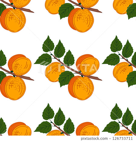 Seamless cute pattern. Pattern for textiles in hand draw style Seamless cute pattern. Pattern for textiles in hand draw style 126733711