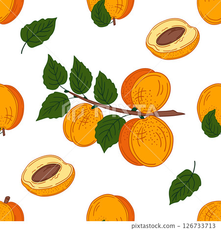 Seamless cute pattern. Pattern for textiles in hand draw style Seamless cute pattern. Pattern for textiles in hand draw style 126733713