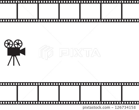 Frame taken with a black and white film camera 126734158