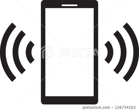 Illustration of a smartphone with a code displayed 126734163