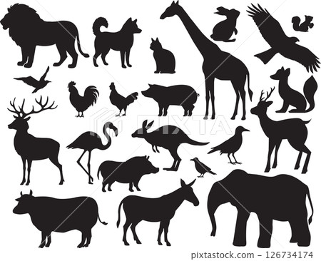 Animal silhouette Animal silhouette 126734174
