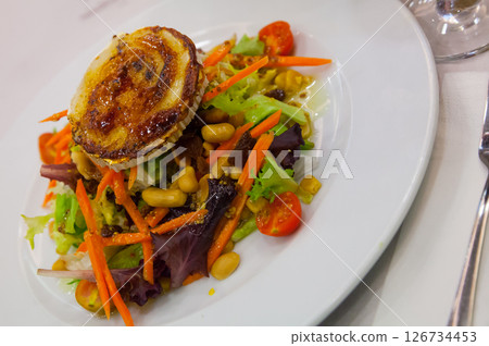 Salad with goat cheese 126734453