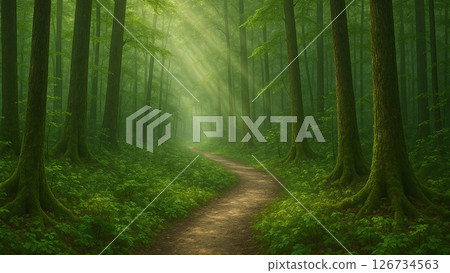 在森林裡的一條路 126734563