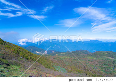 [Mountain material] Tenguhara and sea of clouds in early autumn [Nagano Prefecture] 126735022