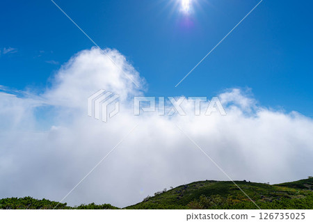[Mountain material] Tenguhara and sea of clouds in early autumn [Nagano Prefecture] 126735025
