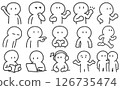 Simple Stick Figure Character Collection (Transparent Background) 126735474