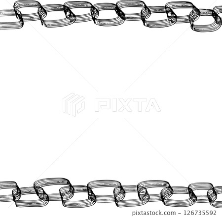 Antique black chain frame 126735592