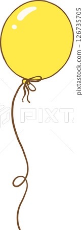 Illustration of a Yellow Balloon 126735705