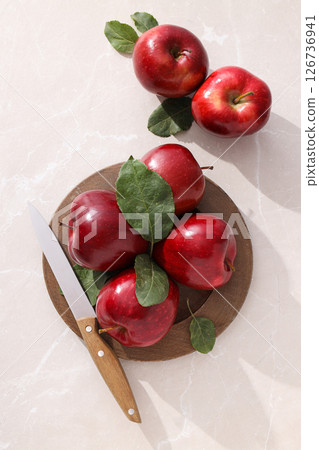 Red apples, concept of fresh and healthy food 126736941
