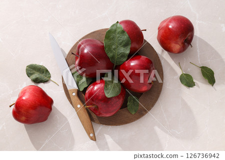 Red apples, concept of fresh and healthy food 126736942