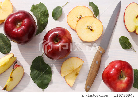 Red apples, concept of fresh and healthy food Red apples, concept of fresh and healthy food 126736943