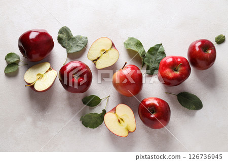 Red apples, concept of fresh and healthy food Red apples, concept of fresh and healthy food 126736945