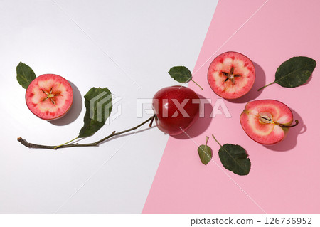Red apples, concept of fresh and healthy food 126736952