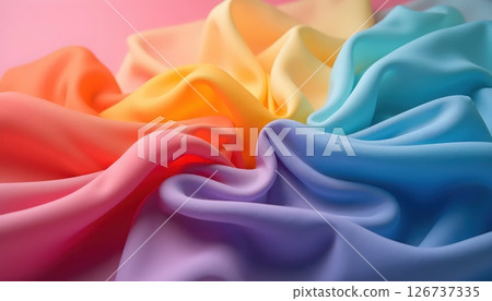 a close up of a pink and blue liquid wave with sparkles 126737335