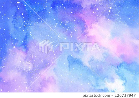 受星系啟發的水彩紋理 126737947