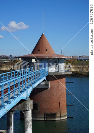 Kanamachi Water Purification Plant Intake Tower Pointed Hat Kanamachi Water Purification Plant Intake Tower Pointed Hat 126737956